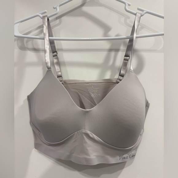 Size Large Vince Camuto Light Grey Spandex Bralette - Picture 6 of 7